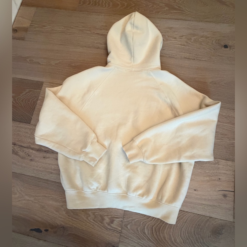 Fear of God Essentials Cream Hoodie X Small - Picture 3 of 7
